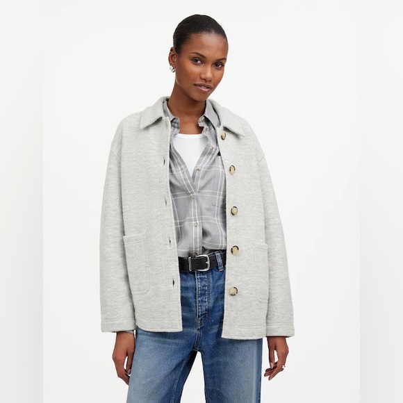 Madewell Jackets & Blazers - Madewell Boiled Merino Wool Sweater Shirt Jacket
